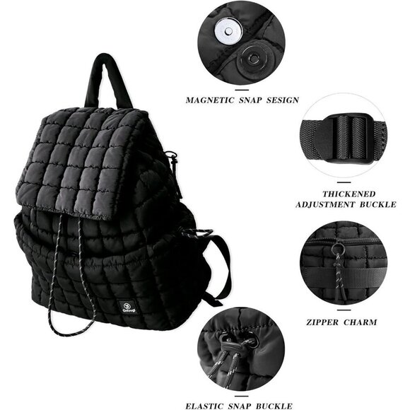 Backpack for Women Travel Gym Hiker Pack Drawstring Travel Bag for Casual - Picture 4 of 8